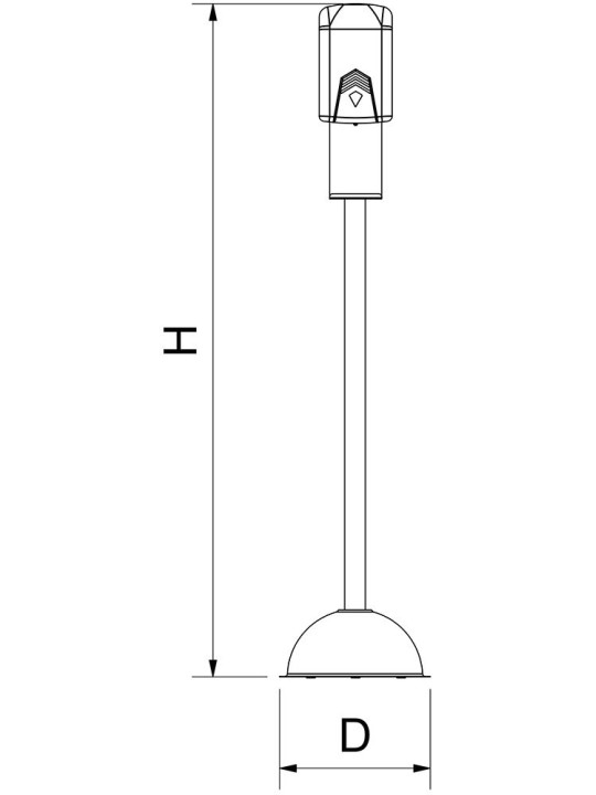 Columna con dispensador de gel hidroalcohólico