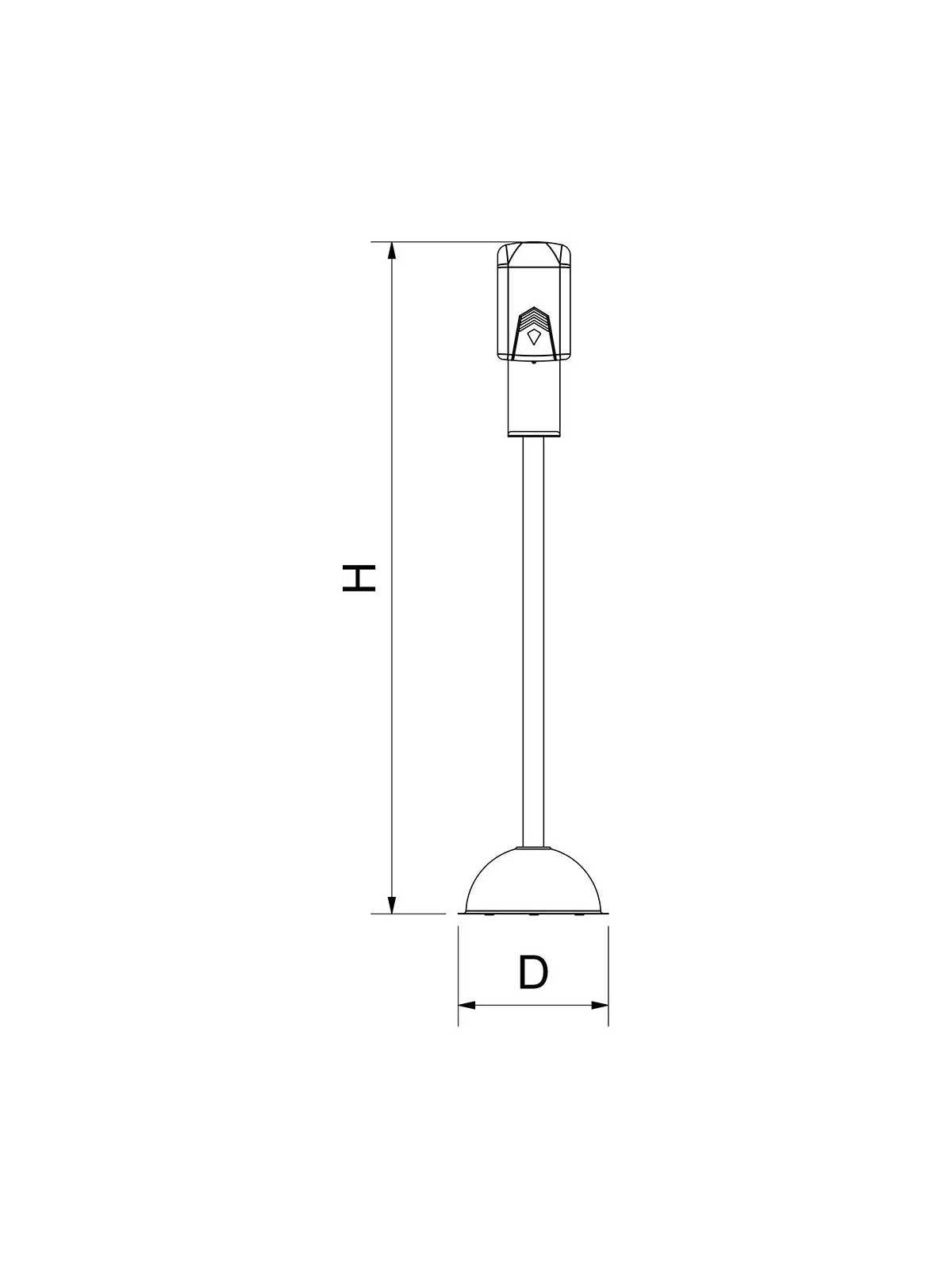 Columna con dispensador de gel hidroalcohólico