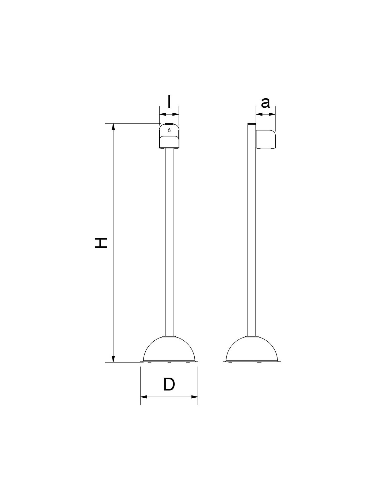 Columna para botella de gel hidroalcohólico