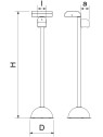 Columna para botella de gel hidroalcohólico y guantes