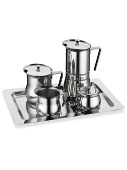 Juego de Café con Tazas Acero Inox - Productos Hosteleros