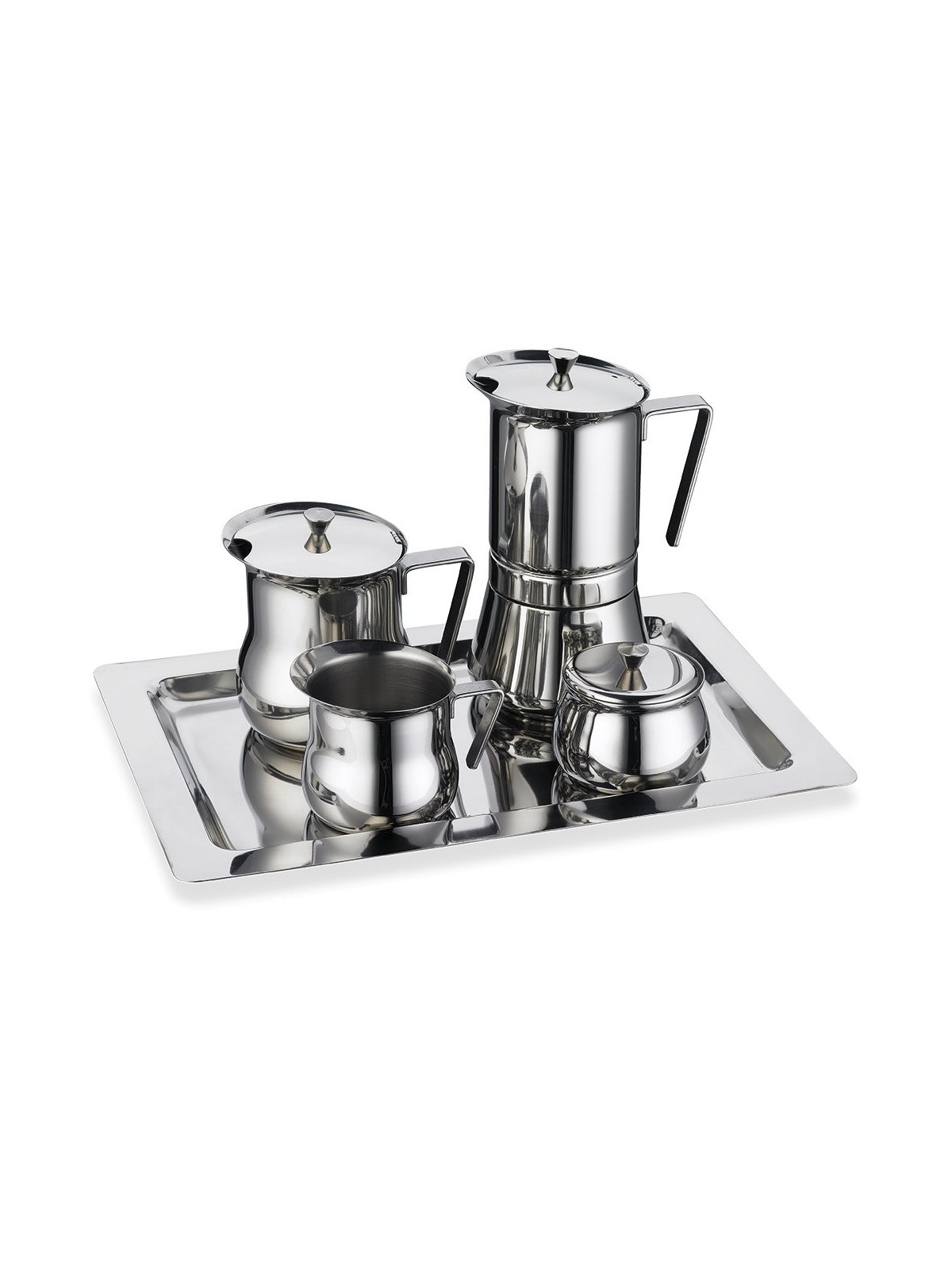 Juego de Café con Tazas Acero Inox - Productos Hosteleros