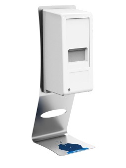 Dispensador de gel hidroalcohólico de sobremesa 15x18x48cm