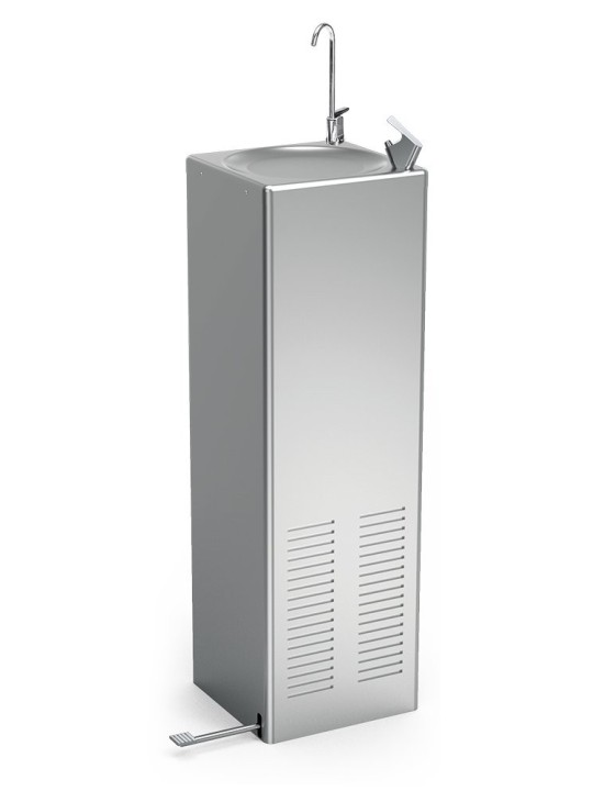 Fuente refrigerada de agua fría Cold+ con grifo a pedal 31x47x98cm