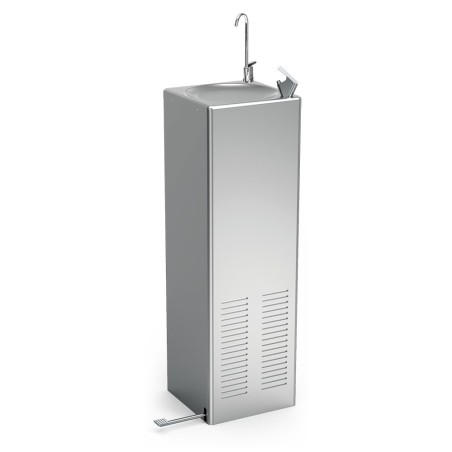 Fuente refrigerada de agua fría Cold+ con grifo a pedal 31x47x98cm