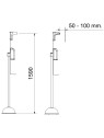 Termómetro sin contacto con adaptador para acoplar a columna de gel 21x19x41cm