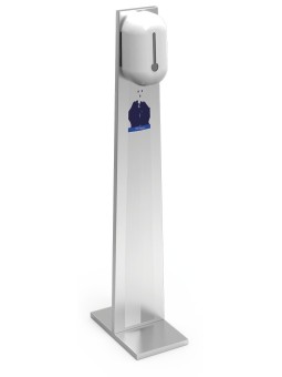 Columna de acero inox con jabonera electrónica 21x35x119cm