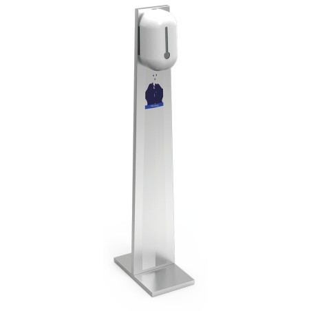 Columna de acero inox con jabonera electrónica 21x35x119cm