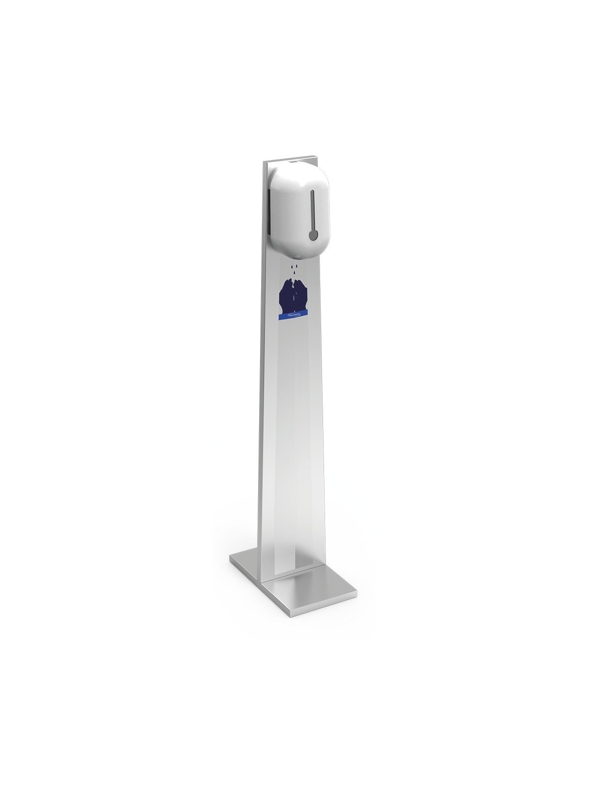 Columna de acero inox con jabonera electrónica 21x35x119cm