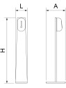 Columna de acero inox con jabonera electrónica 21x35x119cm