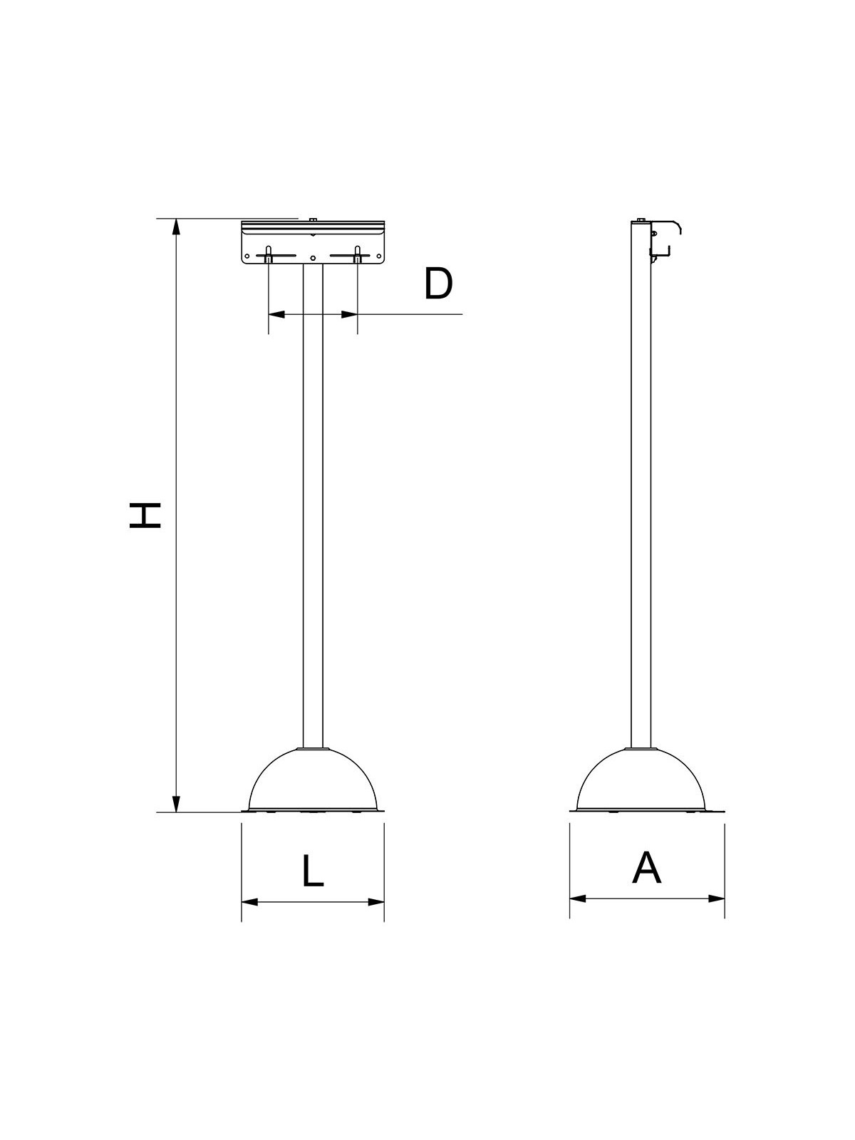 Columna de acero inox con dispensador de bolsas de paraguas 29x31x120cm