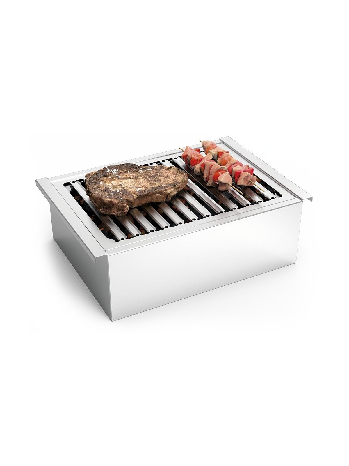 Barbacoa inoxidable de sobremesa 40x28x13cm
