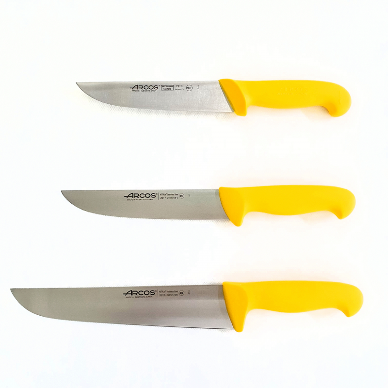Cuchillo Carnicero Arcos Amarillo - Productos Hosteleros
