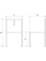 Parking para carros acero inoxidable 1 fila 69x69x114cm