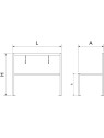 Parking para carros acero inoxidable 2 filas 133x69x114cm