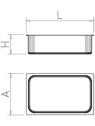 Estantería inox mural Imagine 1 nivel 76x45x86cm