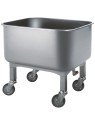 Carro de transporte inoxidable con desagüe 1/2 200 lts 80x60x75cm