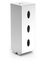 Dispensador de papel higiénico triple en acero inoxidable 12x11x35cm
