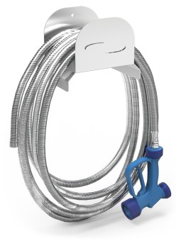 Grifo manguera con soporte inoxidabley pistola L 50 mts 24x20x20cm