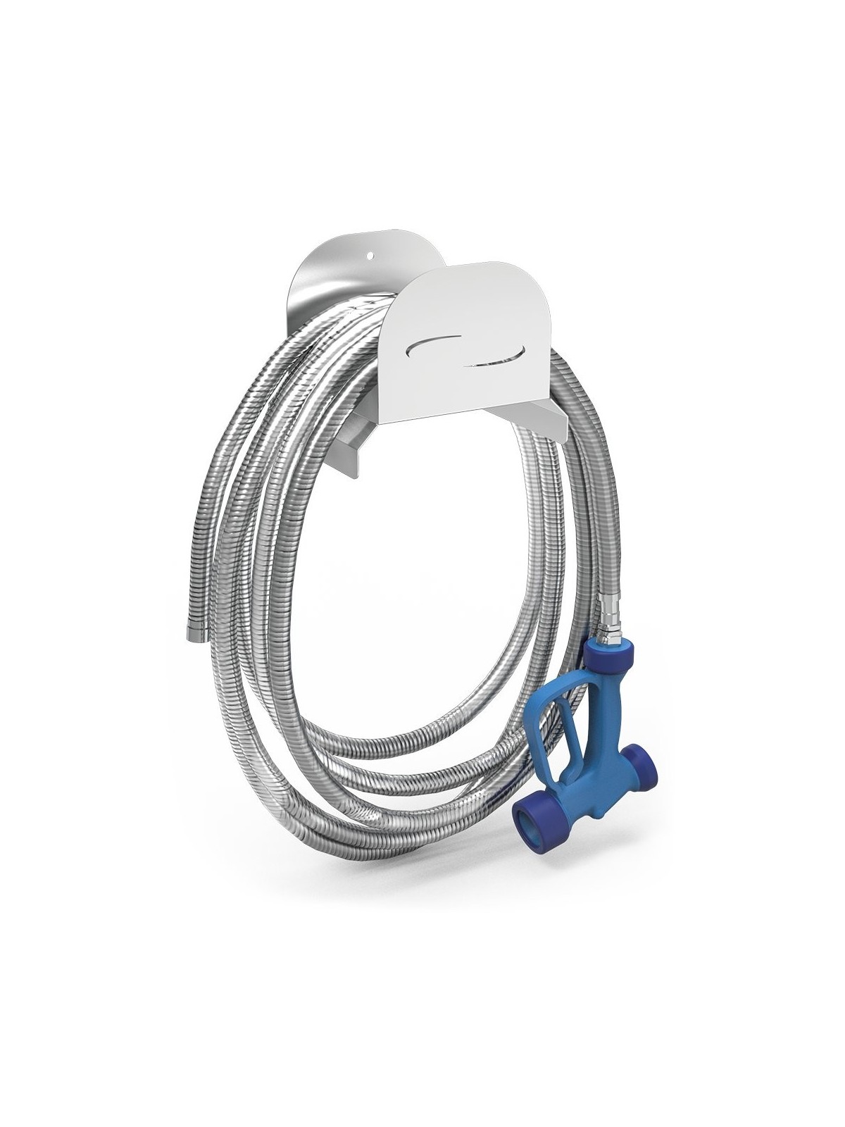 Grifo manguera con soporte inoxidabley pistola L 50 mts 24x20x20cm