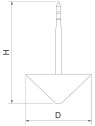 Estantería inox mural Imagine 3 nivel 76x45x86cm