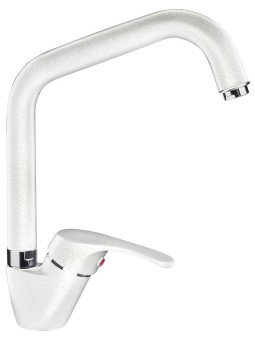 Grifo de cocina monomando blanco