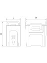 Contenedor isotérmico para líquidos 10 lts 29x43x50cm