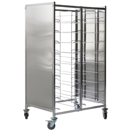 Carro doble para bandejas isotérmicas 18 niveles 92x63x158cm