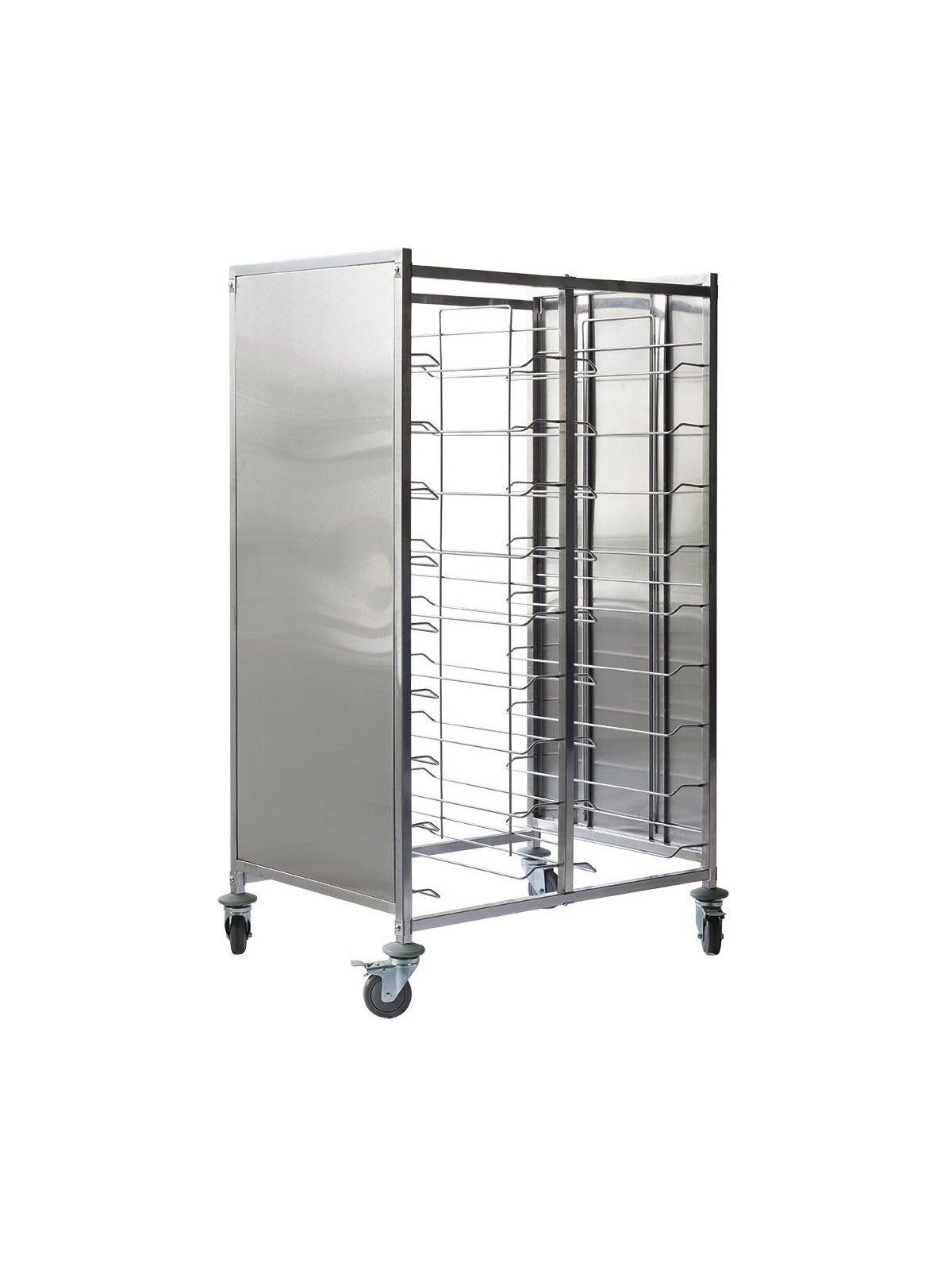Carro doble para bandejas isotérmicas 18 niveles 92x63x158cm