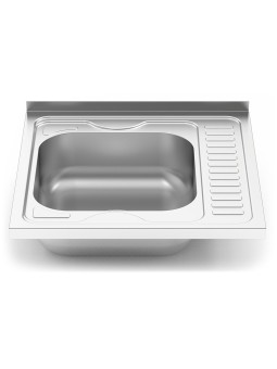 Fregadero 600x600 1 cubeta y 1 escurridor dcha. dimensiones cubeta