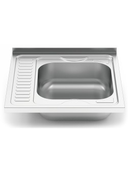 Fregadero 600x600 1 cubeta y 1 escurridor izqda. dimensiones cubeta