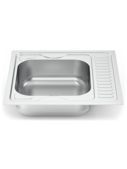 Fregadero para encastrar 600x600 1 cubetas y escurridor (reversible) Dimensiones cubetas