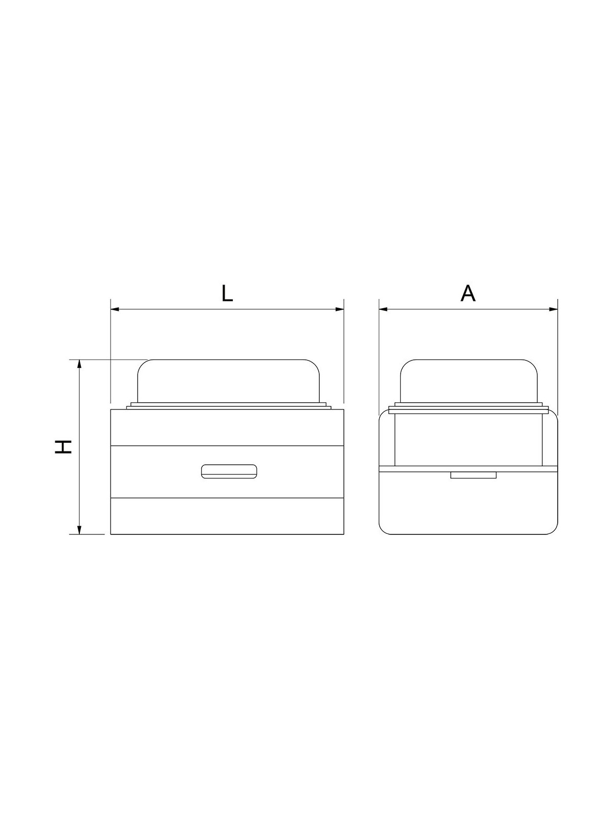 Calentador de comida / Chafing dish para buffet 59x49x29cm