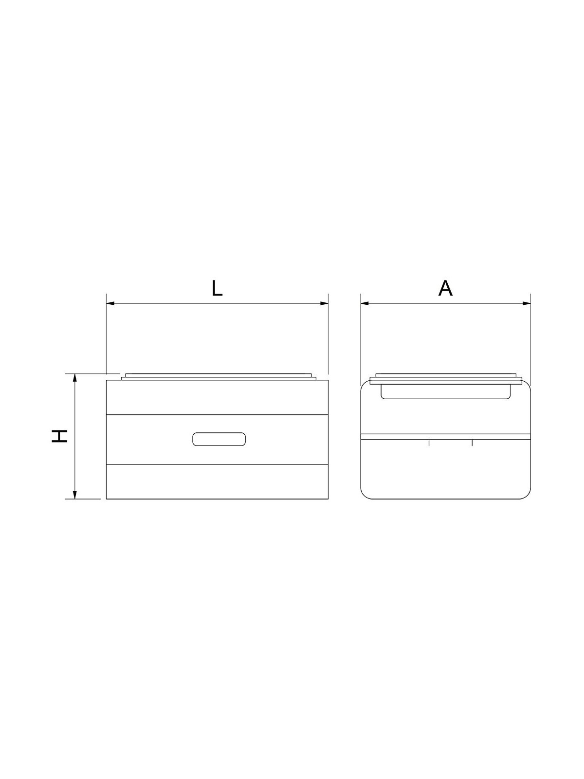 Soporte refrigerado para buffet 59x49x21cm
