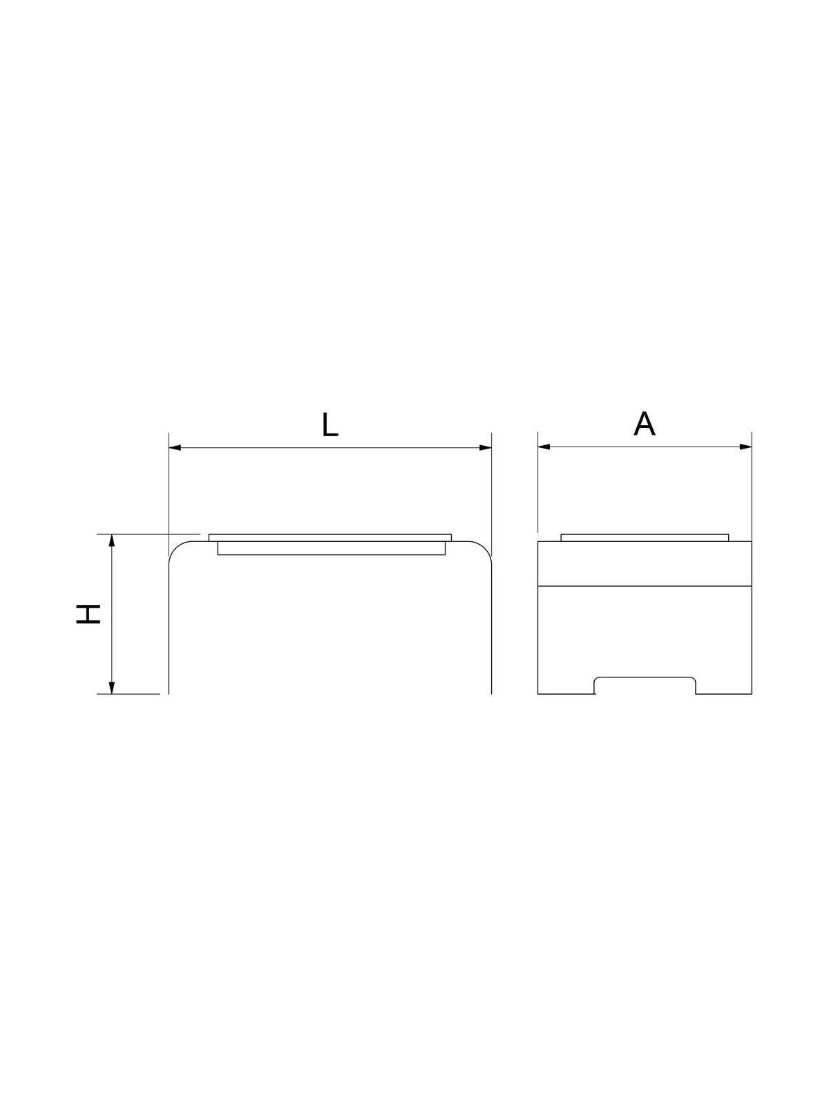Expositor bandeja para buffet altura 47x33x11cm