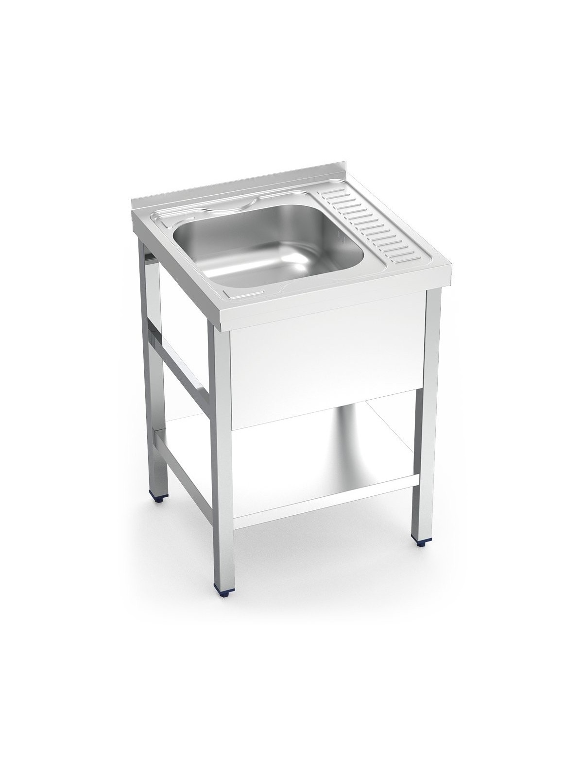 Fregadero c/soporte c/entre. 1C, ED Dimensiones cubeta 60x60x85cm