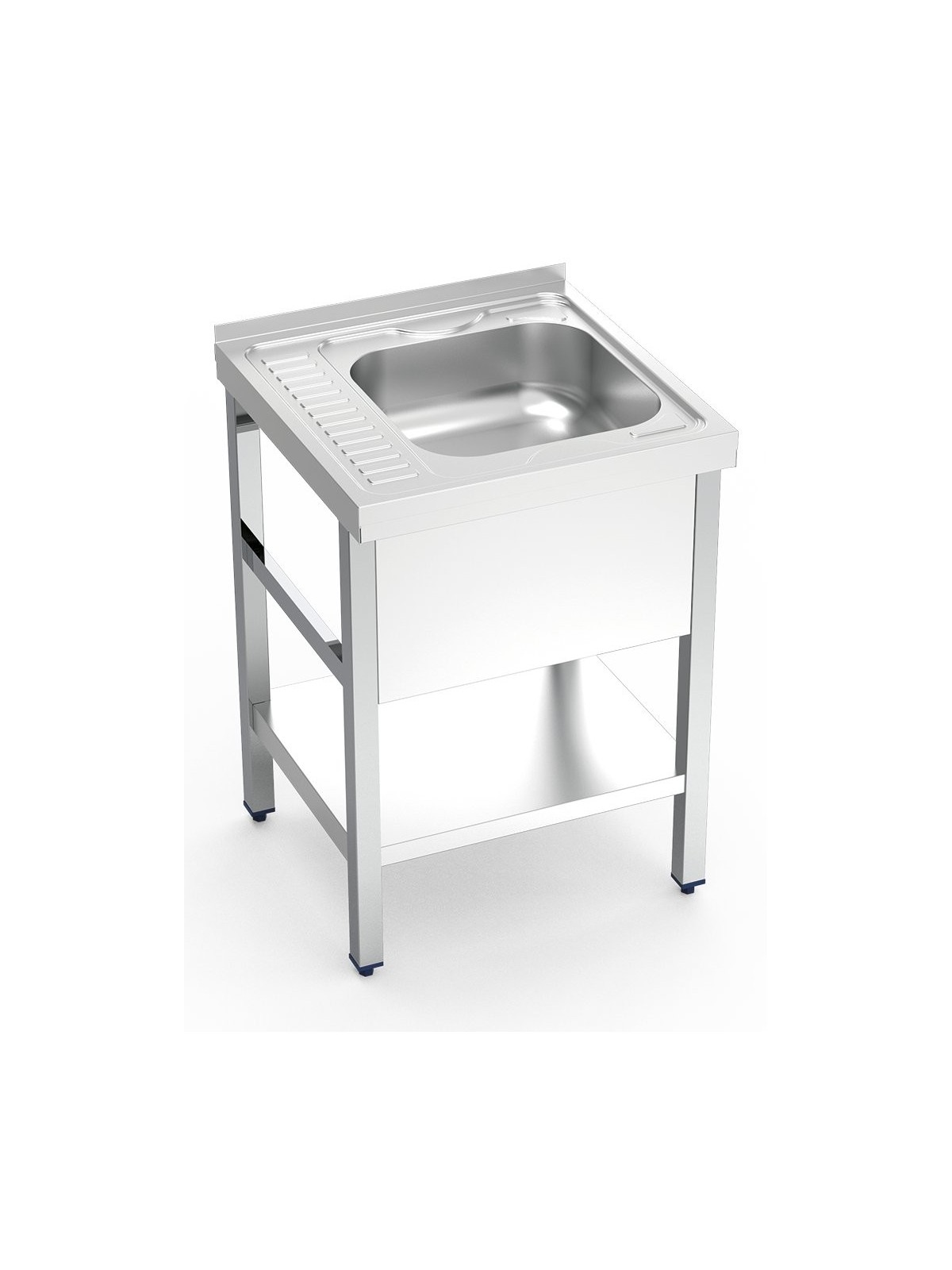 Fregadero c/soporte c/entre. 1C, EI Dimensiones cubeta 60x60x85cm