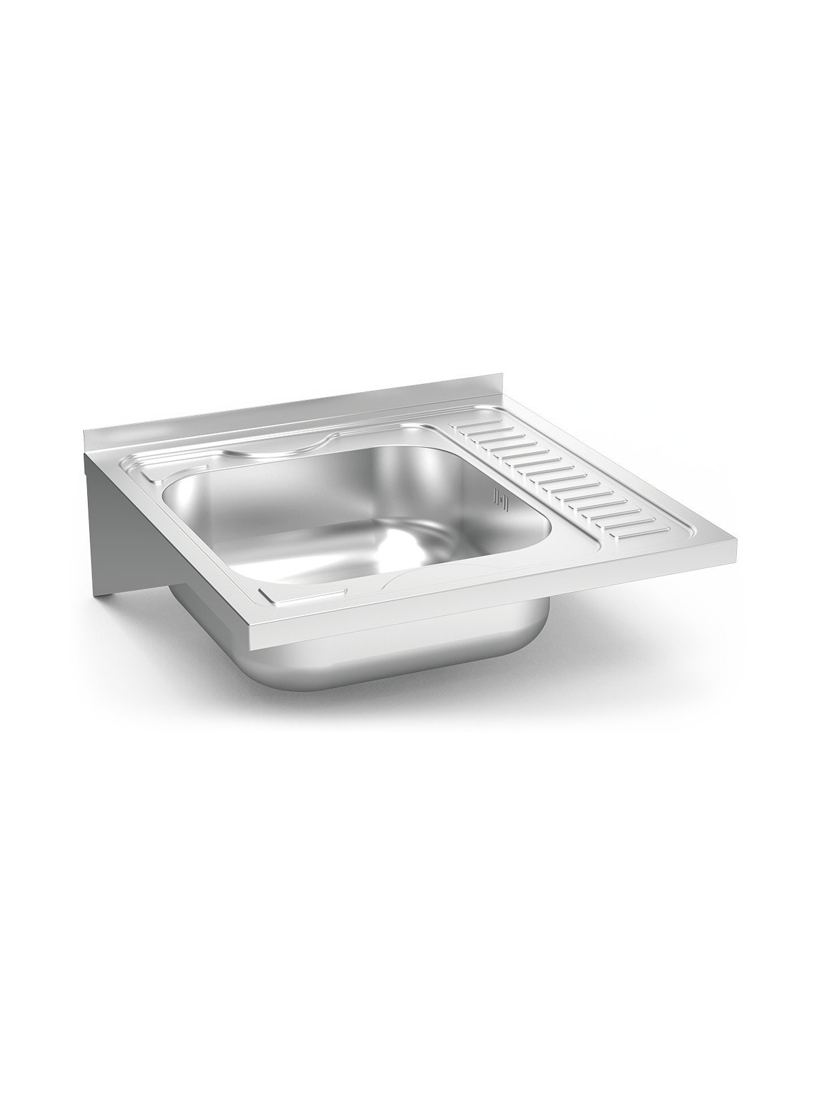Fregadero colg. c/cartelas 1C, ED Dimensiones cubeta 60x60x20cm