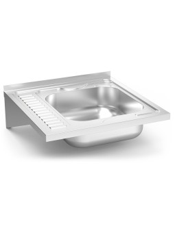 Fregadero colg. c/cartelas 1C, EI Dimensiones cubeta 60x60x20cm