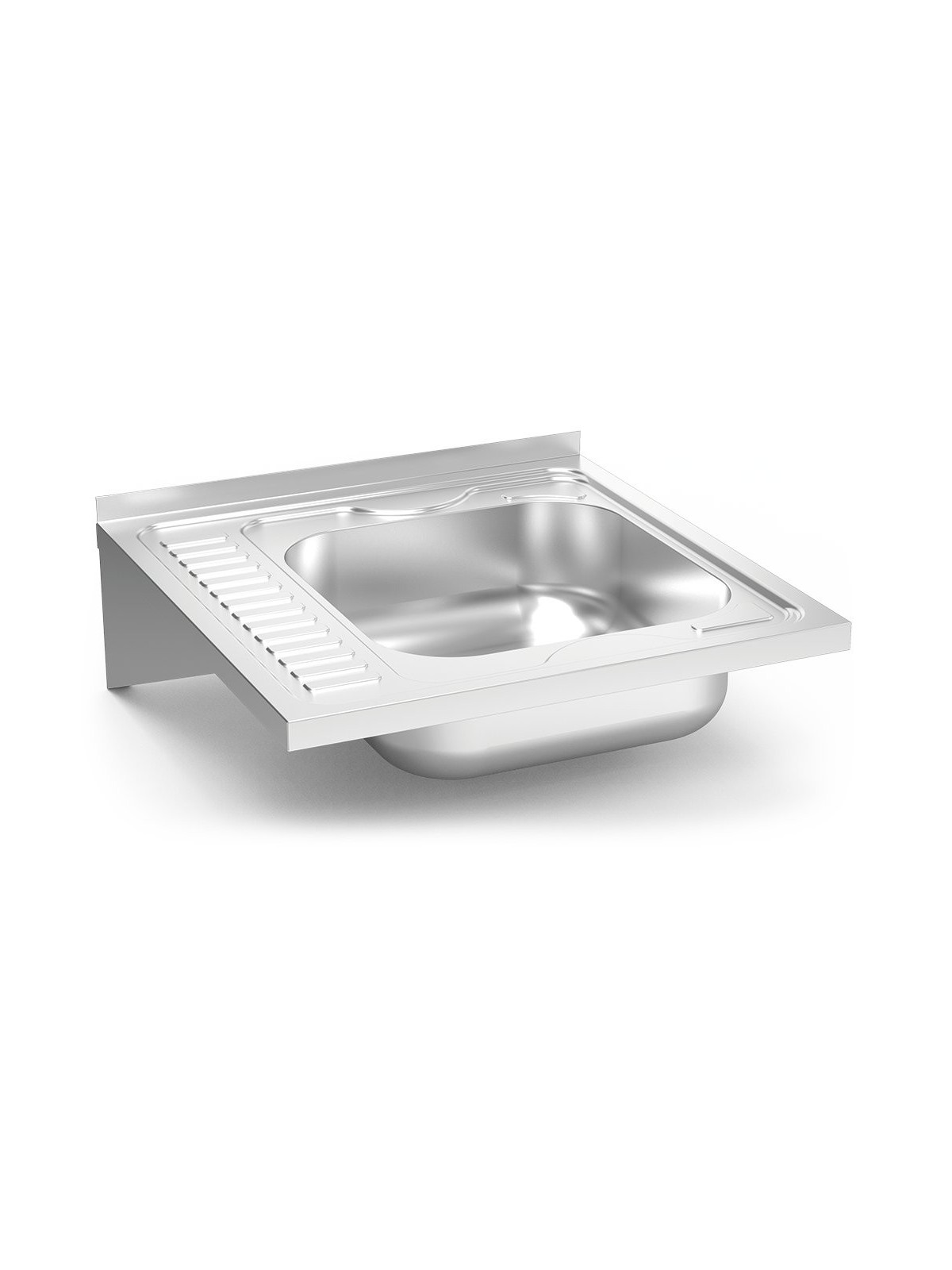 Fregadero colg. c/cartelas 1C, EI Dimensiones cubeta 60x60x20cm