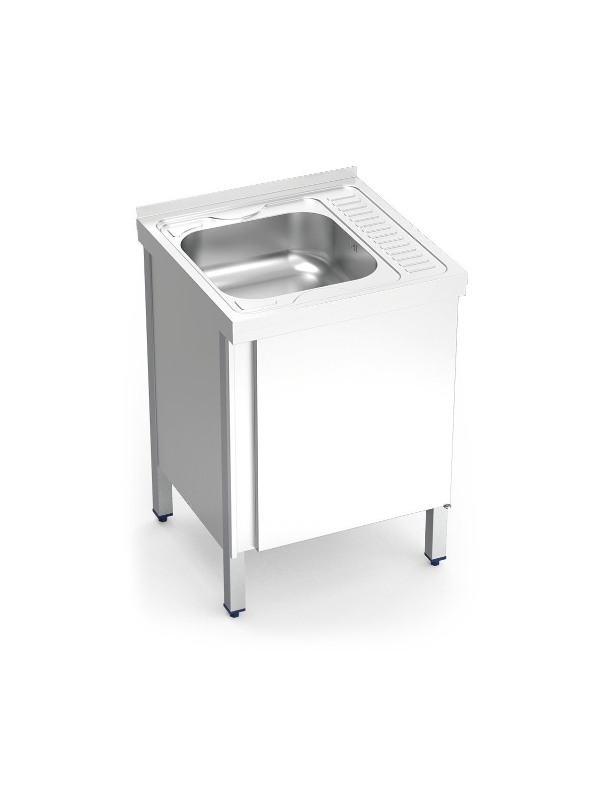 Fregadero c/ptas.abatibles 1C, ED Dimensiones cubeta 60x60x85cm
