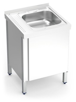 Fregadero c/ptas.abatibles 1C, EI Dimensiones cubeta 60x60x85cm
