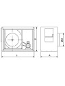 Motor extractor de interior para humos de cocinas industriales 100x60x75cm