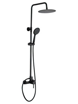 Grifo negro inoxidable monomando para ducha modelo Eco Redondo