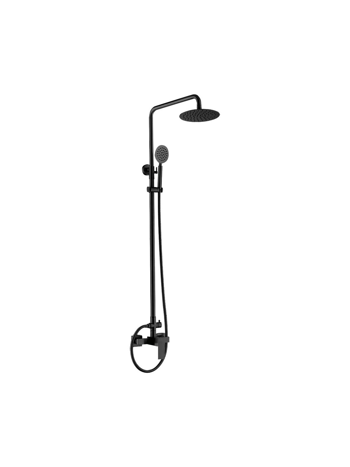 Grifo negro inoxidable monomando para ducha modelo Eco Cuadrado
