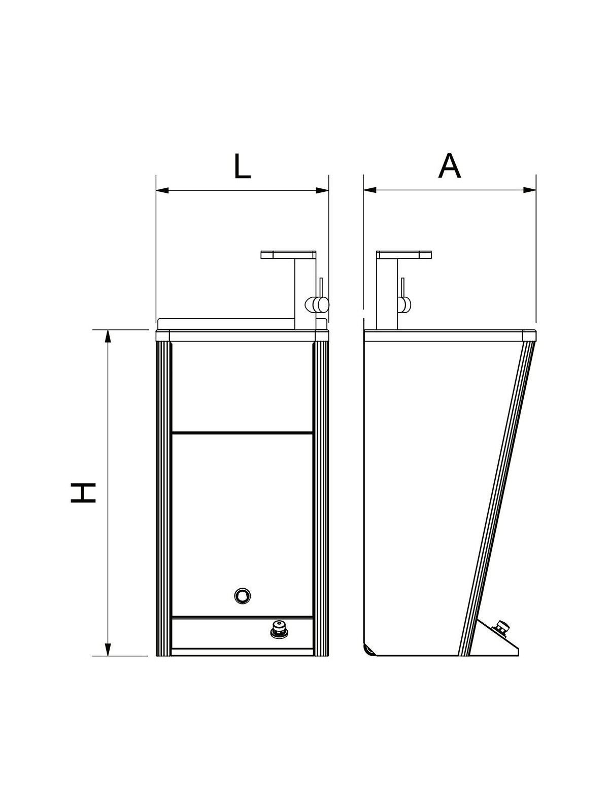 Lavamanos Autónomo Registrable - Productos Hosteleros