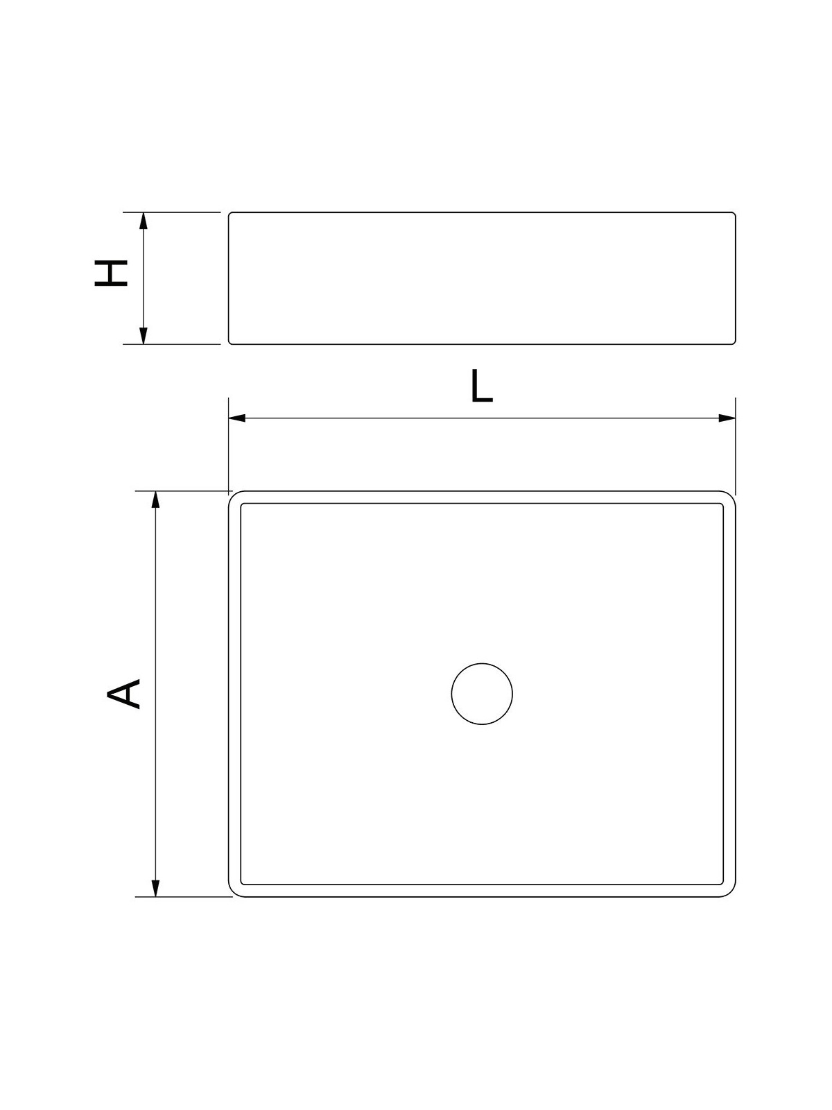 Lavabo Sobre Encimera Rectangular - Productos Hosteleros