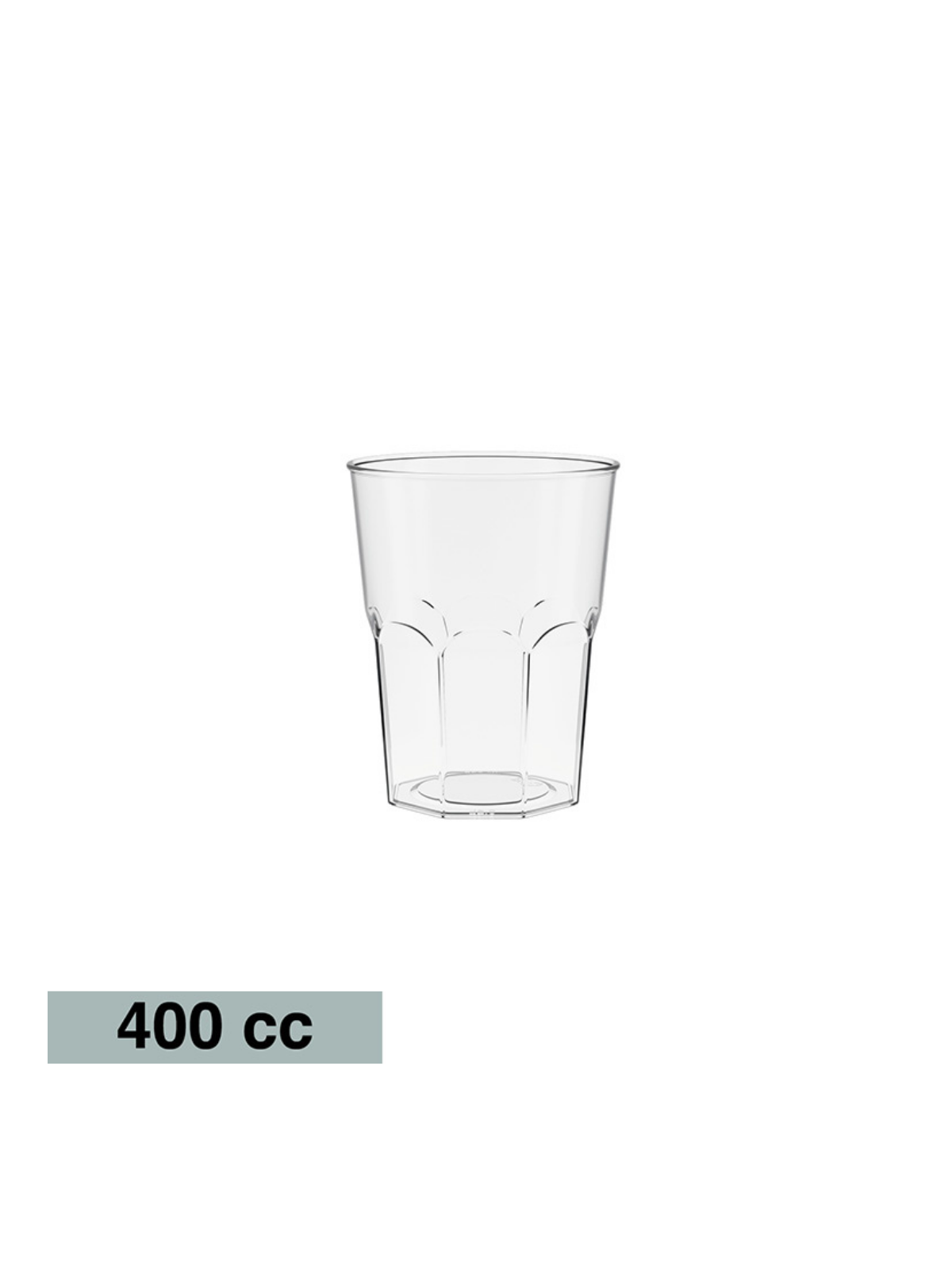 VASO CLASICO BAJO SAN-ACRILICO REUTILIZABLE 400 CC